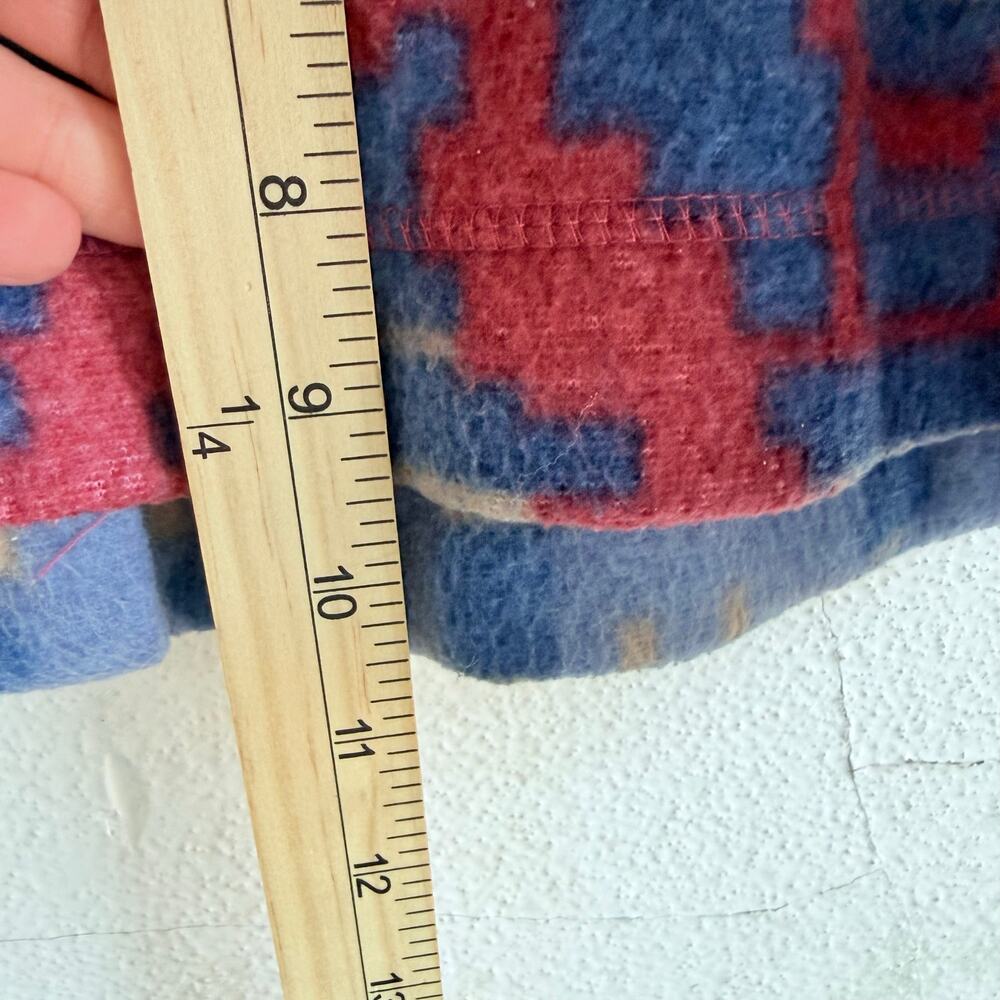 Vtg Aztec Robe Blanket Duster Southwestern Housec… - image 8